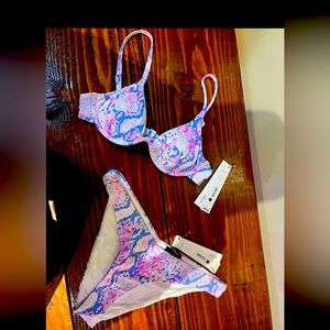 Snake print chic and trendy bikini, one of Aqua’s exclusives.